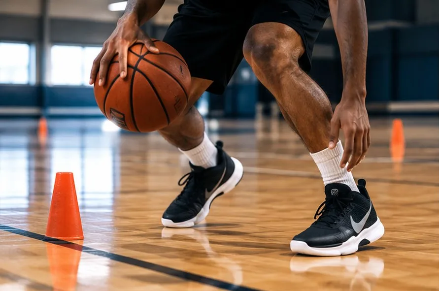 Coach Russell training a player